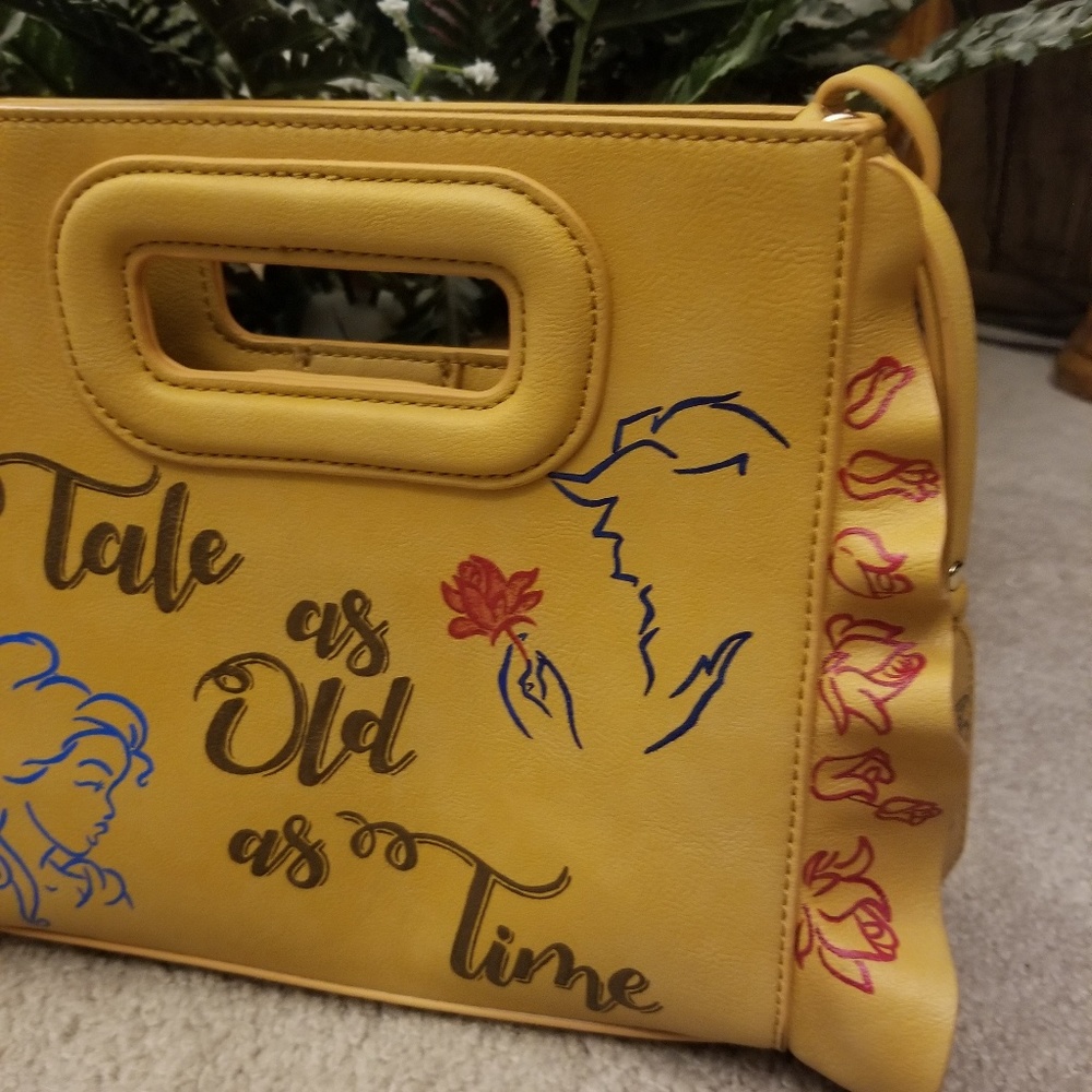 Hand Painted Rose and Quote purse - Picture 3 of 7